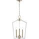 Lizabeth 3 Light 16 inch Matte White/Modern Gold Indoor Pendant Ceiling Light